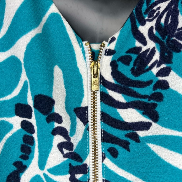 LILLY PULITZER “I’m game” blue and white Madeline shift dress size 4 EUC - Picture 8 of 9